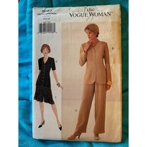 Vogue sewing pattern 8987 suit blazer pants skirt3